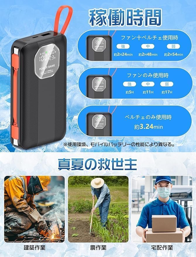 Bulonchi] ペルチェ ベスト【2025超大冷却面・冷却ブレート付き